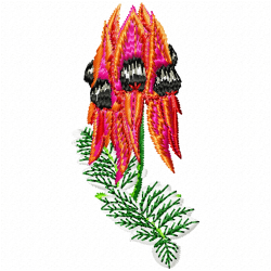 Flowers And Tree Embroidery Design 4